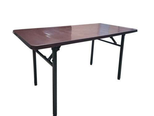 3V Grad A Plastic Banquet Table with Foldable Leg front view