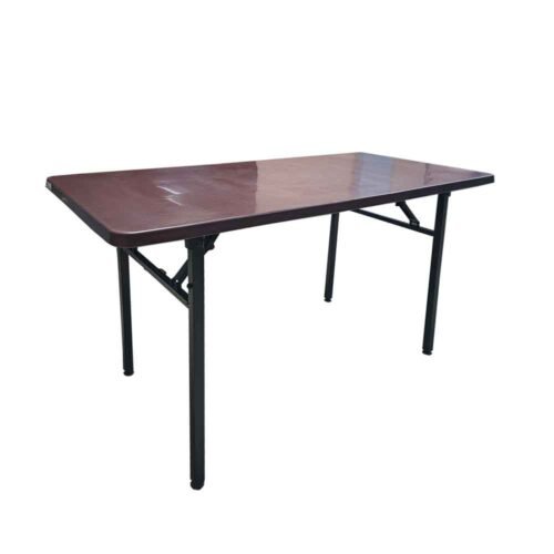 3V Grad A Plastic Banquet Table with Foldable Leg front view