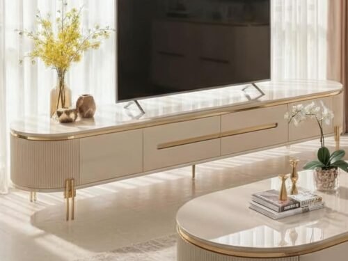 Ivory Hall Cabinet white and gold hall cabinet Malaysia 0583