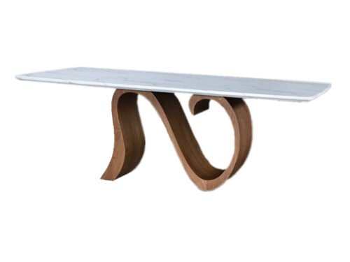 marble dining table MT-2425 G ash wood leg