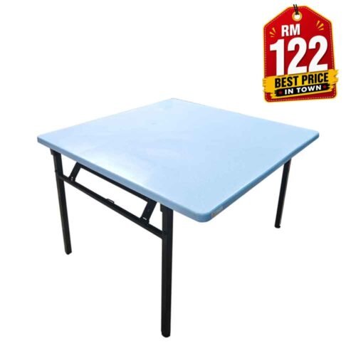 3V plastic banquet table,metal foldable leg - square