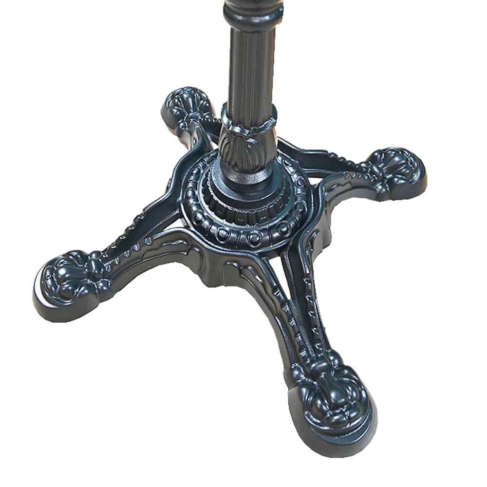 Milano cafe table,table top & cast iron base - square 3 cast iron table leg