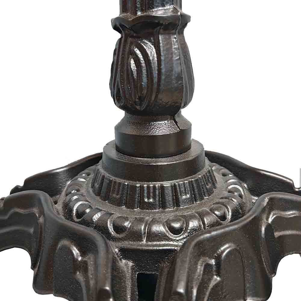 Milano cafe table,table top & cast iron base - square 4 dining table leg