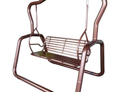 3V Garden Outdoor Swing featuring 2 seaters and durable metal frame that can withstand outdoor weather.