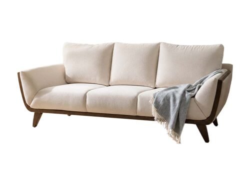 3-Seater Sofa with Solid Rubber Wood - 5160