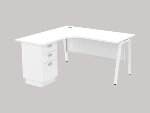 ASTRA Series - Superior Compact Table with 3 Drawer & Metal Front Panel