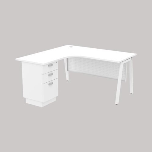 ASTRA Series - Superior Compact Table with 3 Drawer & Metal Front Panel