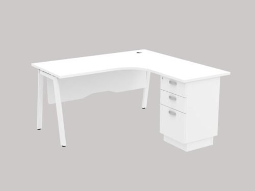 ASTRA Series - Superior Compact Table with 3 Drawer & Wood Front Panel