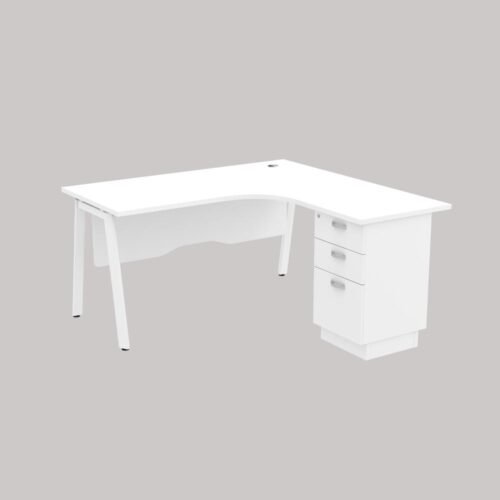 ASTRA Series - Superior Compact Table with 3 Drawer & Wood Front Panel