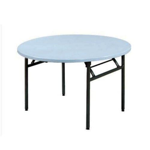 3V plastic banquet table,metal foldable leg - round