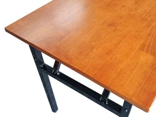 3V rubber wood banquet table,metal foldable leg - rectangle