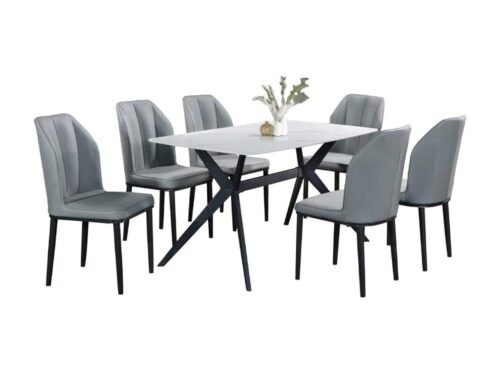 Ceramic Dining Table Set (6 Seaters) - 1717