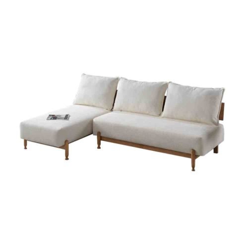 Muji 3 Seater L Shaped Sofa with solid wood frame