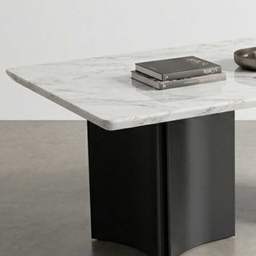 Crystal marble dining furniture 9369 - WHT