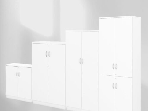 Office cabinet full solid melamine - White