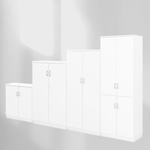 Office cabinet full solid melamine - White