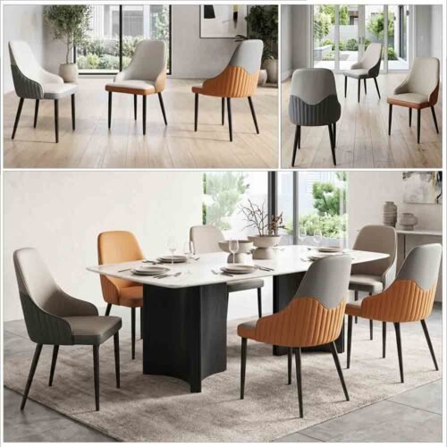 L1800mm Crystal marble dining furniture 9369 - WHT