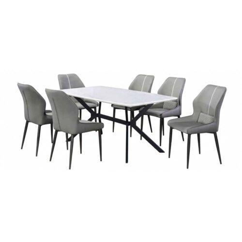 Marble Dining Table Set (6 Seaters) - 862+63Leg