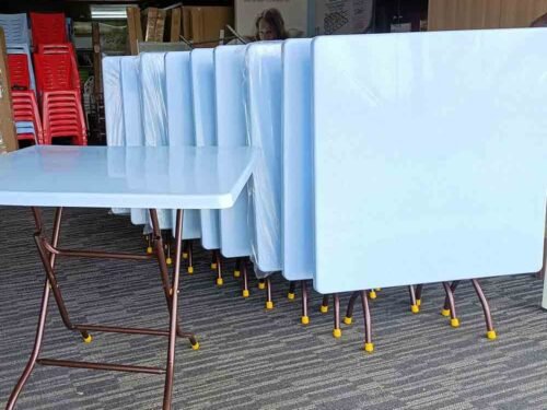3V plastic table,metal foldable leg - grad A