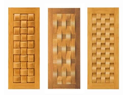 Solid Natural Wood Door - 3D Panel Decorative Door