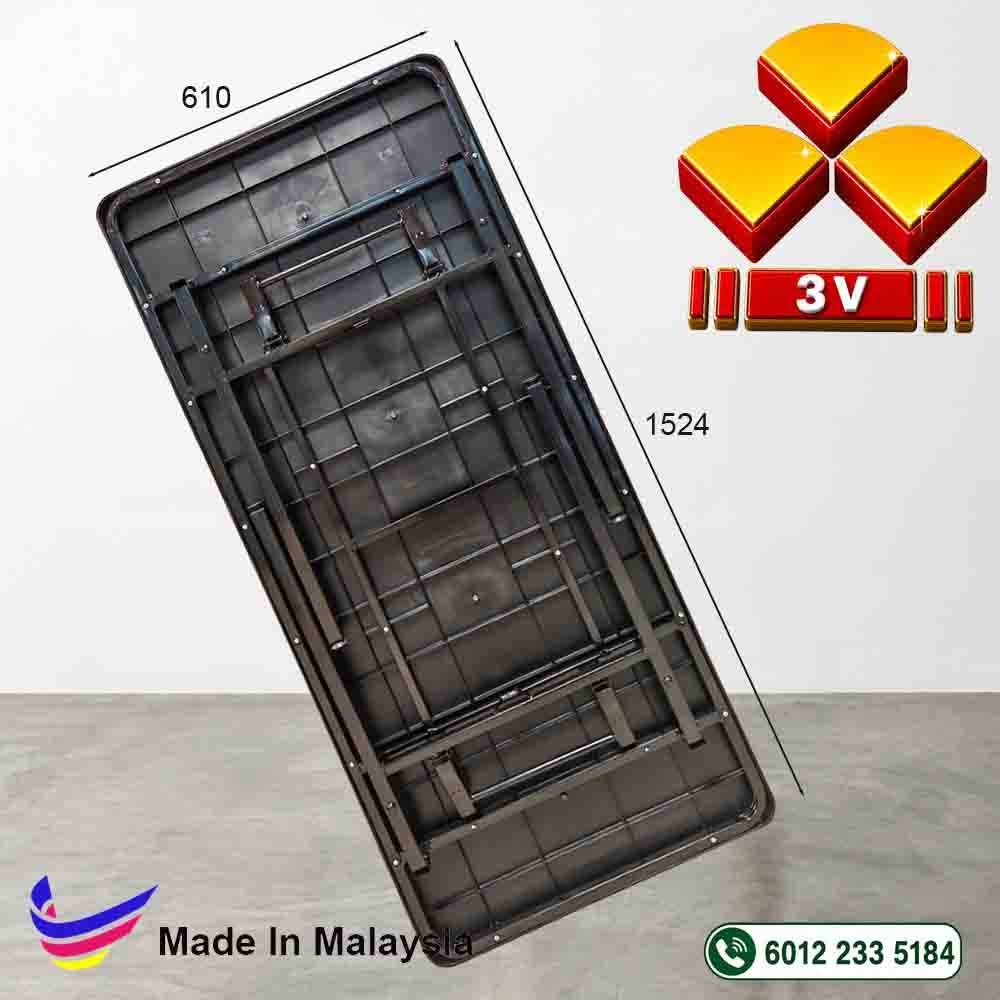 3V plastic banquet table,folding tables Malaysia - Black 2 3V plastic banquet table,folding tables Malaysia - Black - Image 2