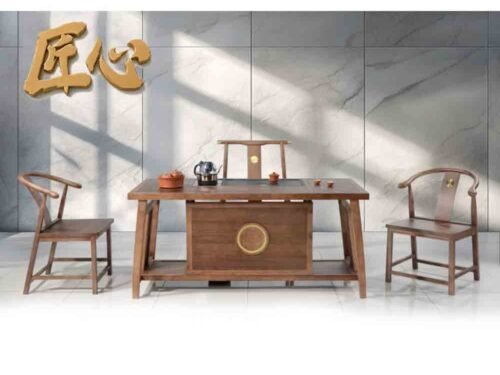 Chinese style solid wood tea table set