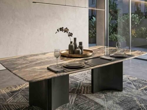Crystal marble dining furniture 9369