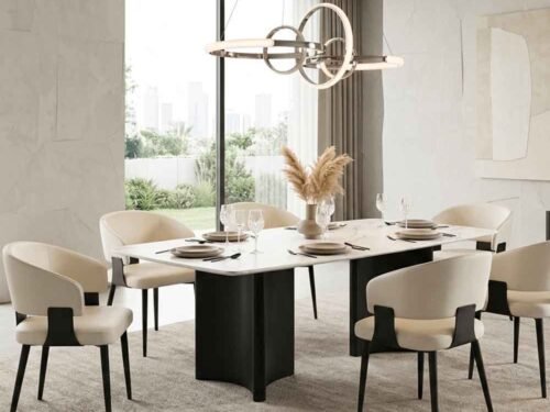 Crystal marble dining furniture 9369 L1800