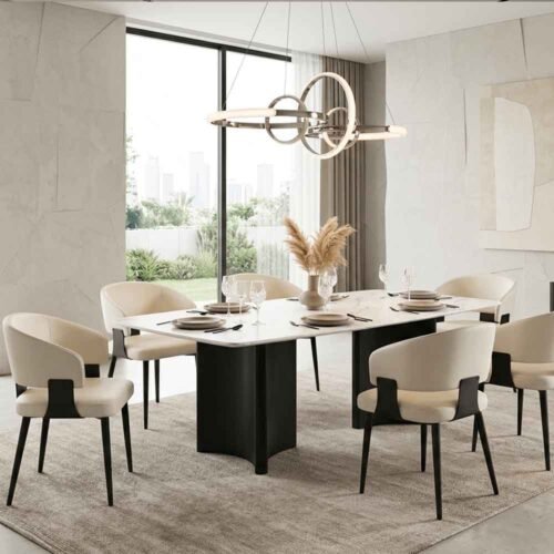 Crystal marble dining furniture 9369 L1800