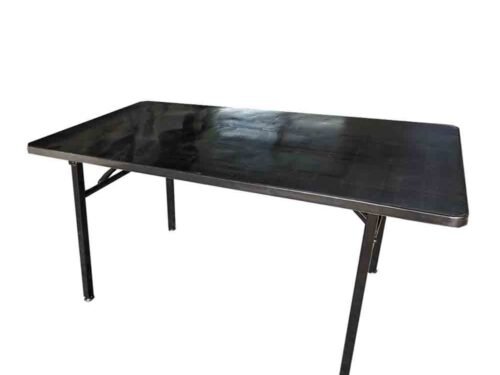 3V plastic banquet table,metal foldable leg - black