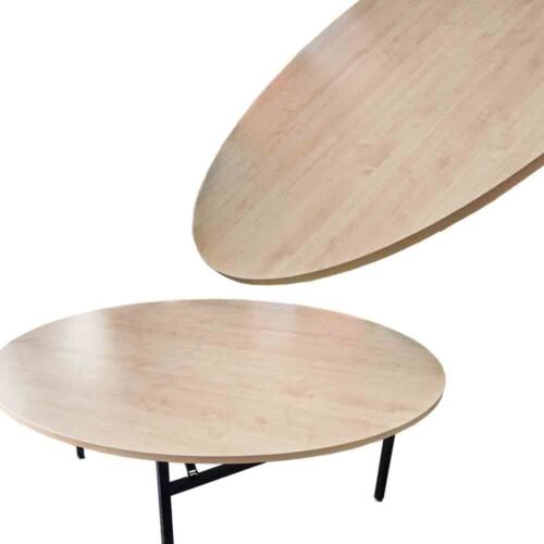 Banquet table,heavy duty metal leg 32mm - Round 16mm thickness Maple