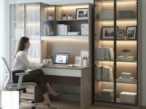 Writing table & cabinet,display cabinet, book rack