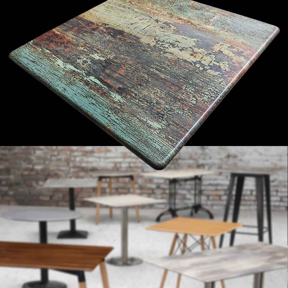 Dining table top,restaurant & cafe furniture - canyon painted metal 1 dining table top