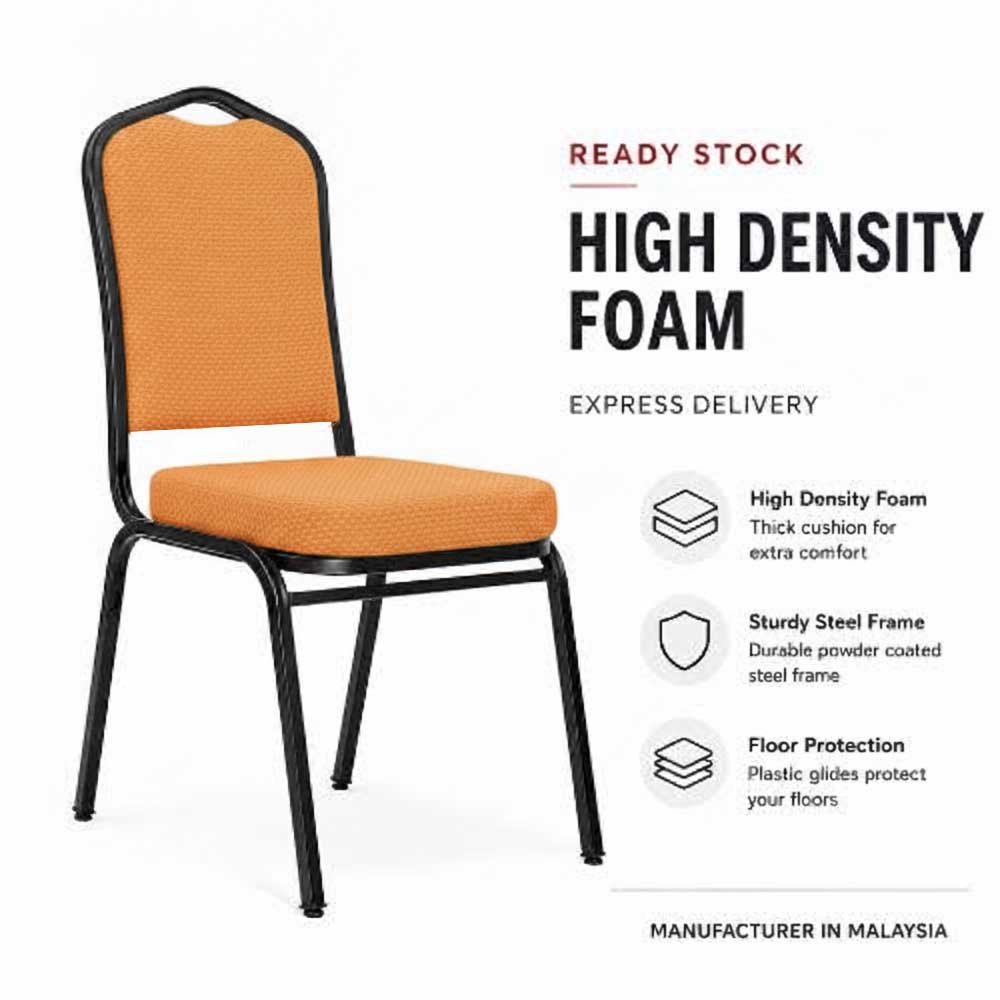 Banquet chair, restaurant, cafe furniture,black metal frame- MK 1 banquet chair