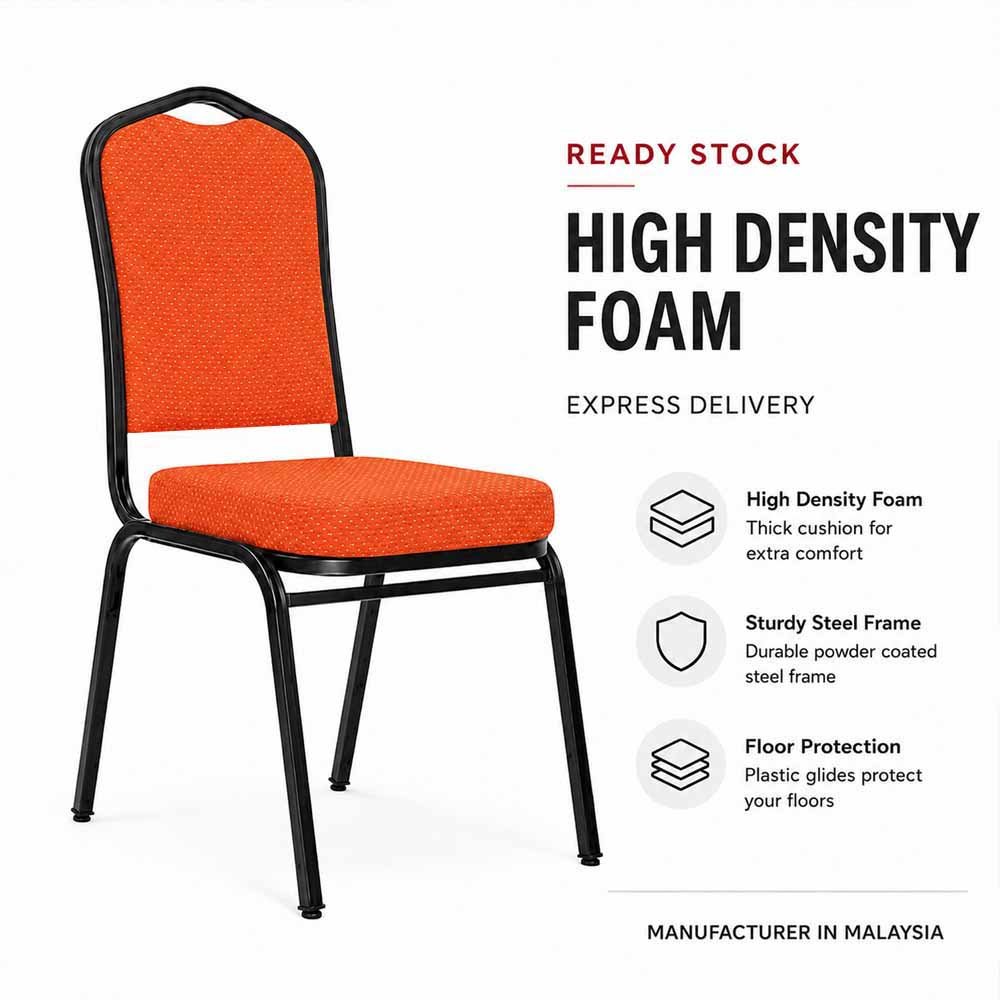 Banquet chair, restaurant, cafe furniture,black metal frame- MK 10 Banquet chair, restaurant, cafe furniture,black metal frame- MK - Image 10