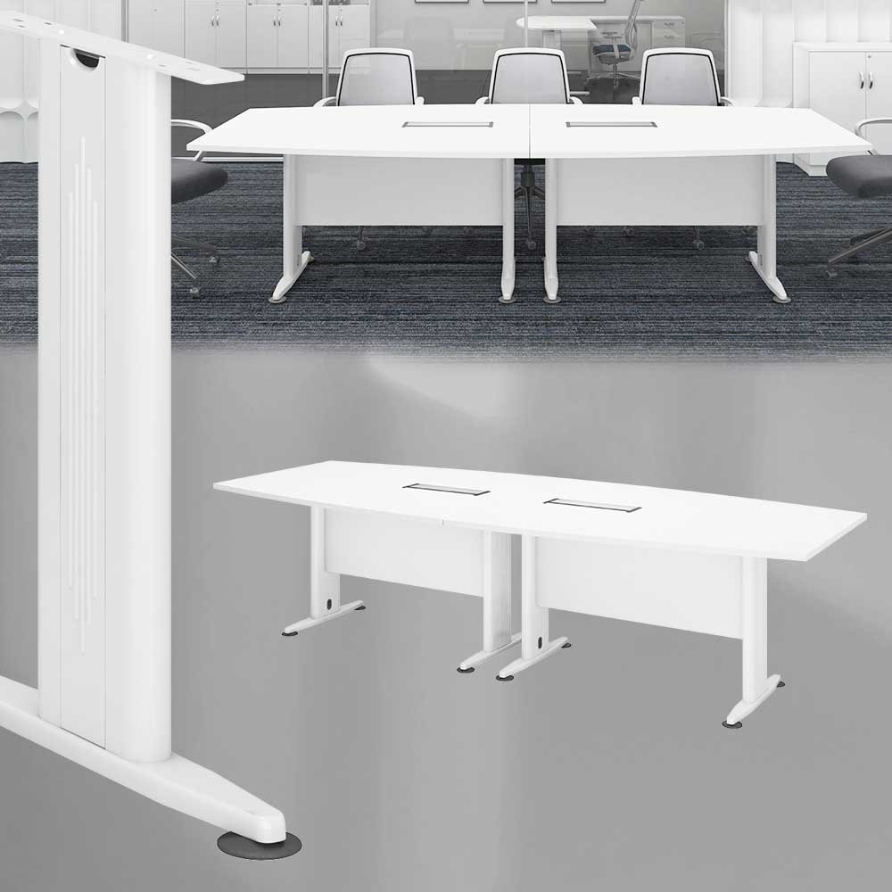 Conference table,meetting table with metal leg,white 25- L1800~L3600 1 conference table