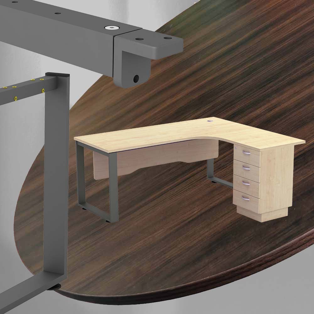 Director table ,L shape table,office table - L1500/1800,BA/AC/MP 4 Director table ,L shape table,office table - L1500/1800,BA/AC/MP - Image 4