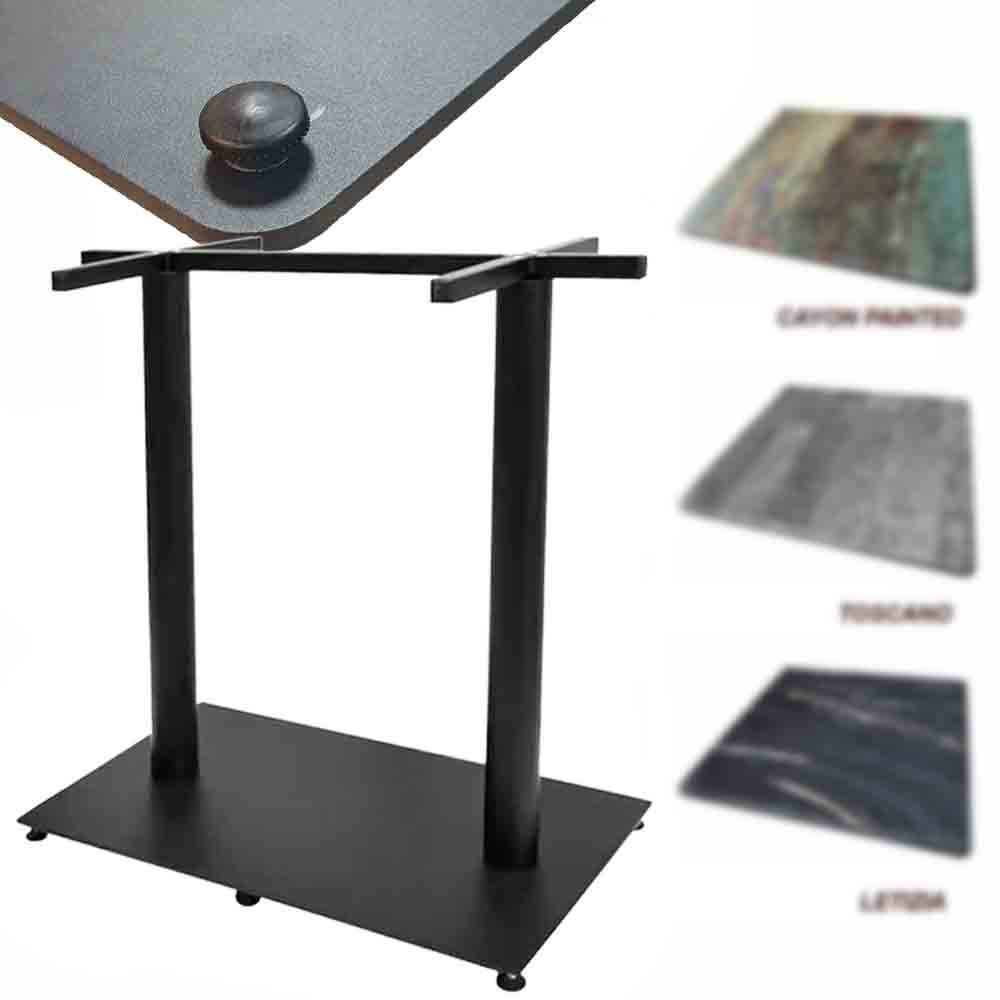 Milano cafe table,table top & solid metal base - 1200x700 Rectangle 1 cafe table