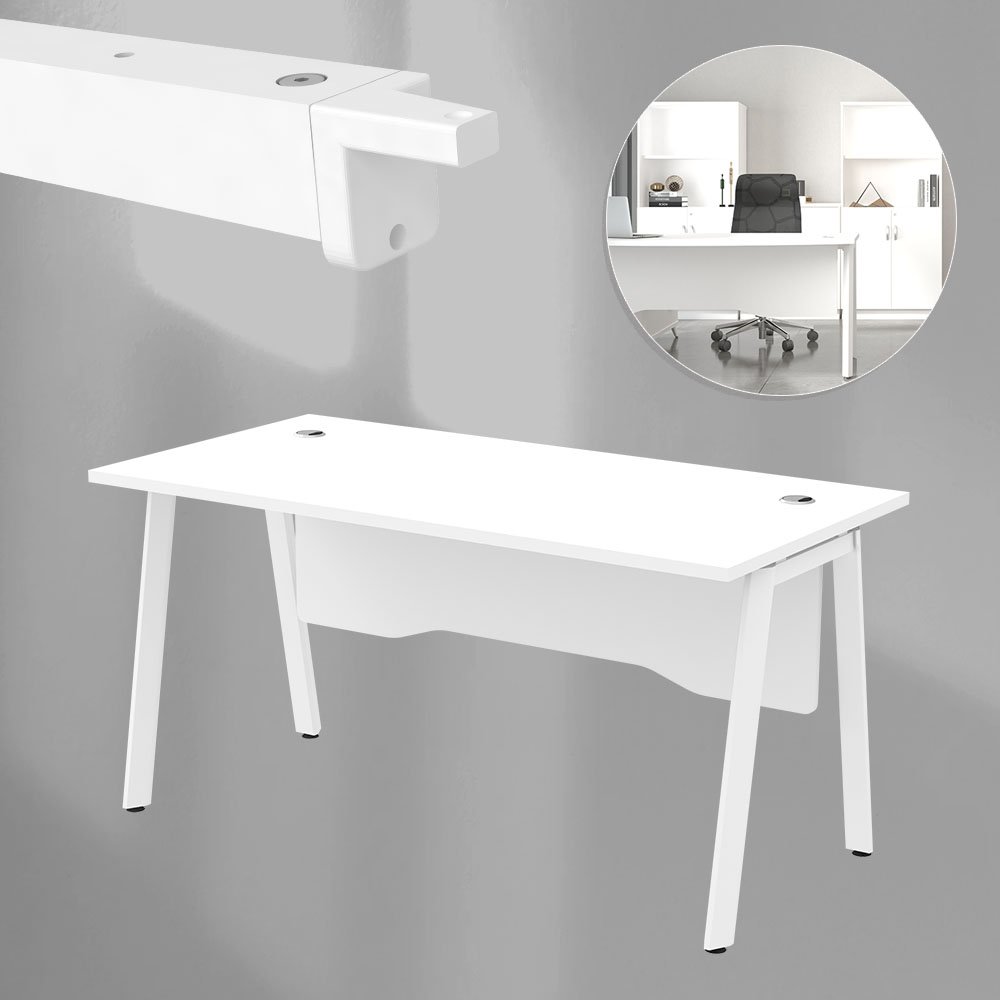 Director table ,standard table,office table - L1200/1500/1800 White 25A 3 Director table ,standard table,office table - L1200/1500/1800 White 25A - Image 3