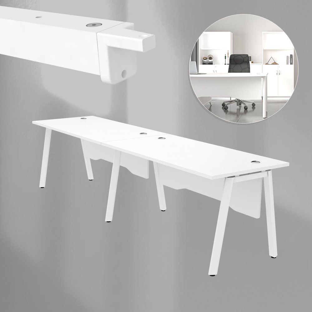 Director table ,standard table,office table - L1200/1500/1800 White 25A 4 Director table ,standard table,office table - L1200/1500/1800 White 25A - Image 4