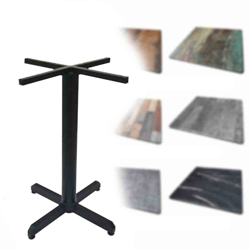 Milano cafe table,table top & durable stand - 600/700/800/915mm SQUARE 1 cafe table
