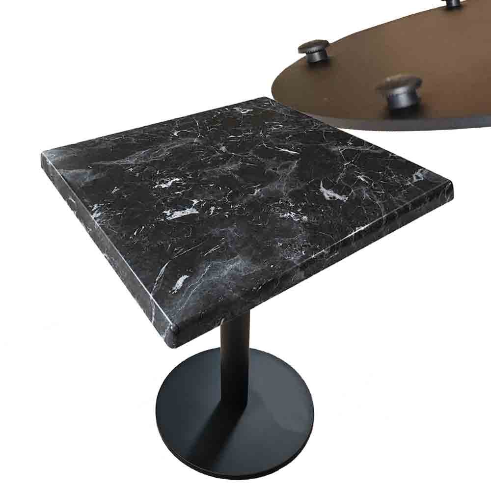 Milano cafe table,table top & solid metal stand - 600/800 square 1 cafe table