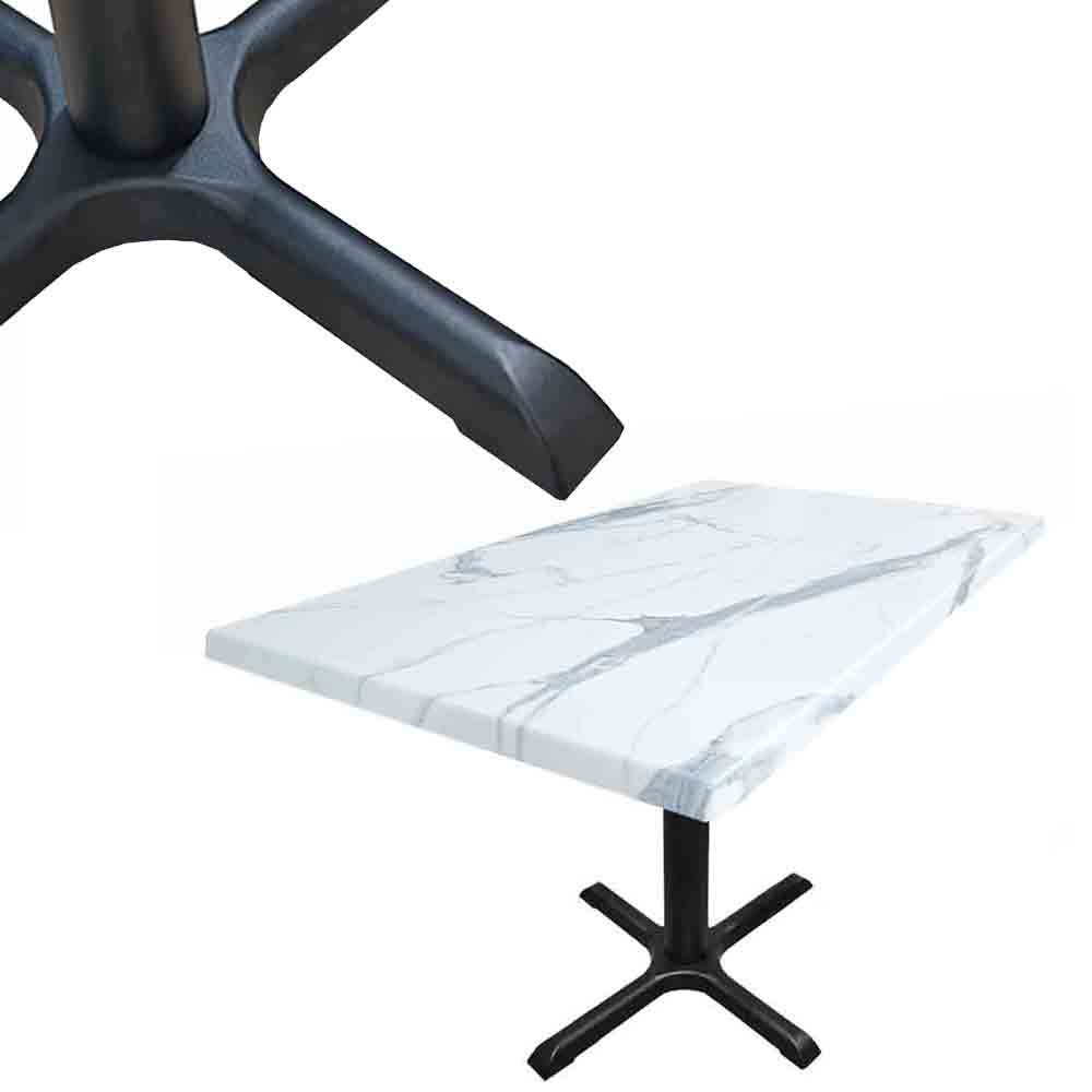 Milano cafe table,table top & durable stand - rectangle 1 restaurant table