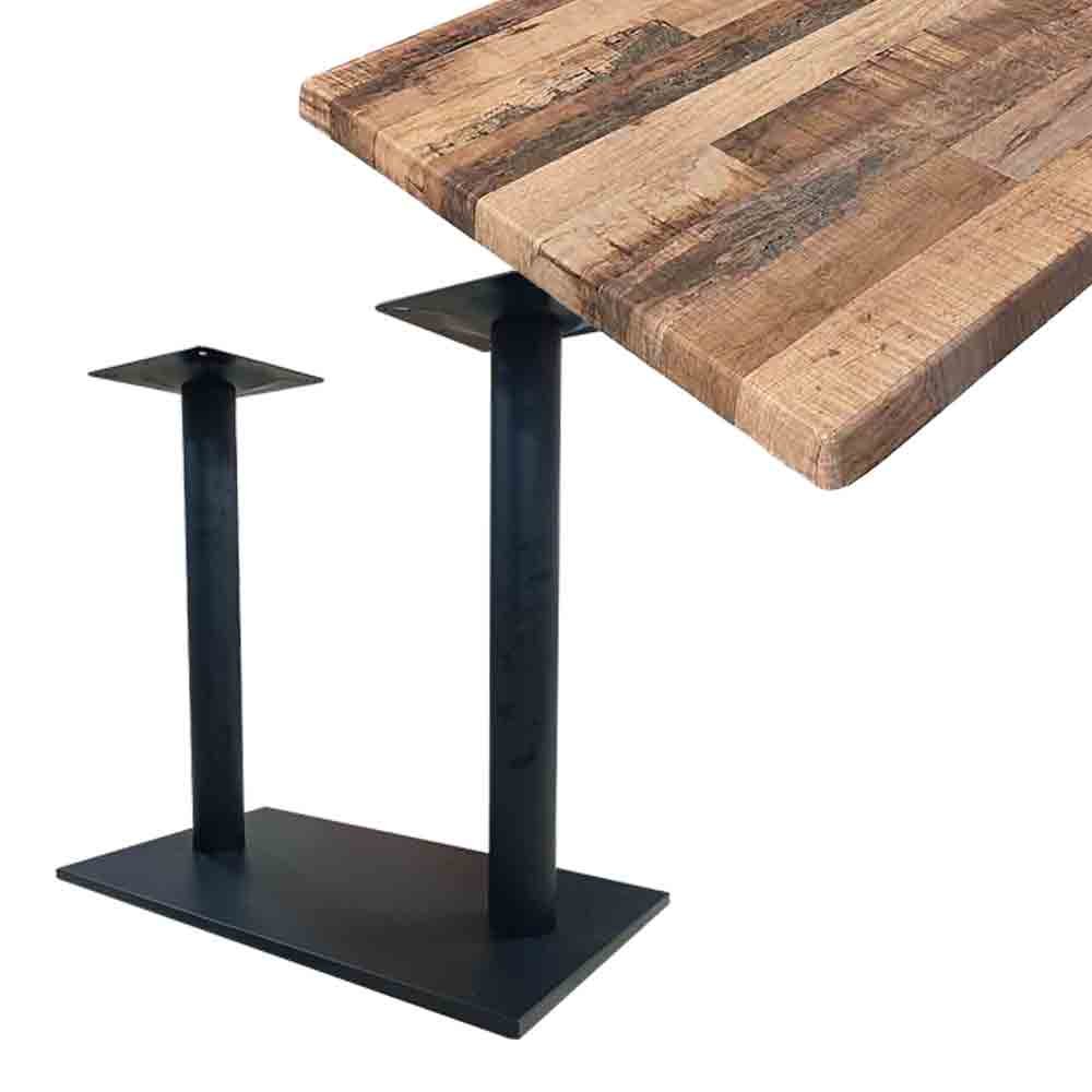 Restaurant Dining Table Top & Solid Metal Stand - Rectangle 6 Restaurant Dining Table Top & Solid Metal Stand - Rectangle - Image 6