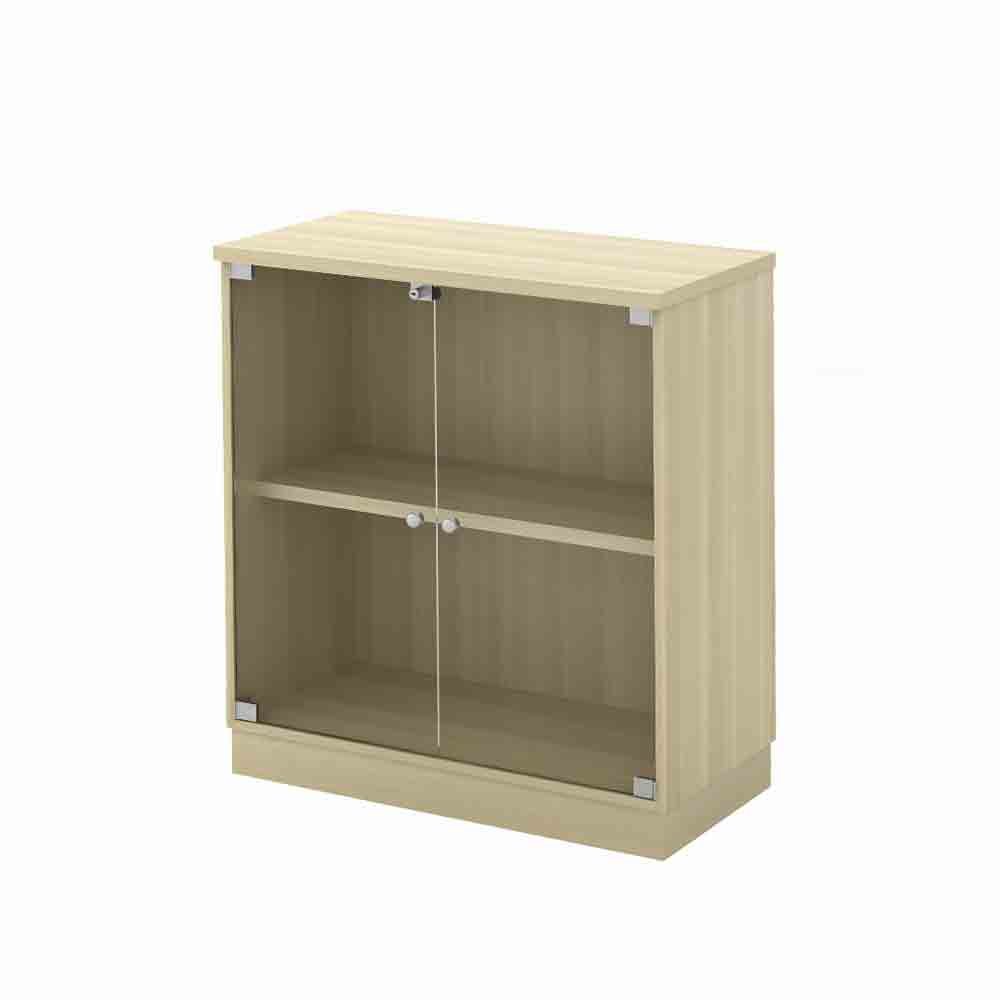 Office cabinet, Low File Storage Cabinet- L800xD400xH910 Low Cabinet (Glass Door) 2 Office cabinet, Low File Storage Cabinet- L800xD400xH910 Low Cabinet (Glass Door) - Image 2