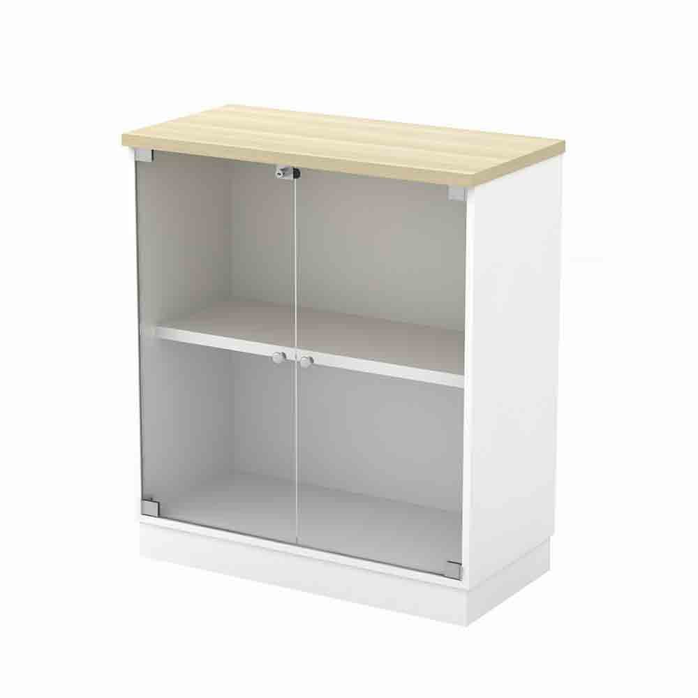Office cabinet, Low File Storage Cabinet- L800xD400xH910 Low Cabinet (Glass Door) 5 Office cabinet, Low File Storage Cabinet- L800xD400xH910 Low Cabinet (Glass Door) - Image 5