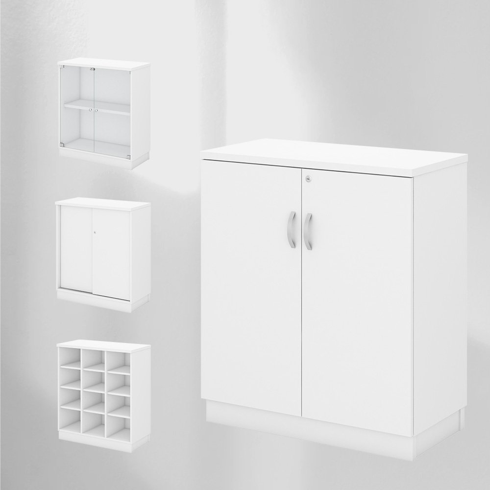 Office cabinet, Low file storage cabinet,white -L800xD400xH910 1 office cabinet