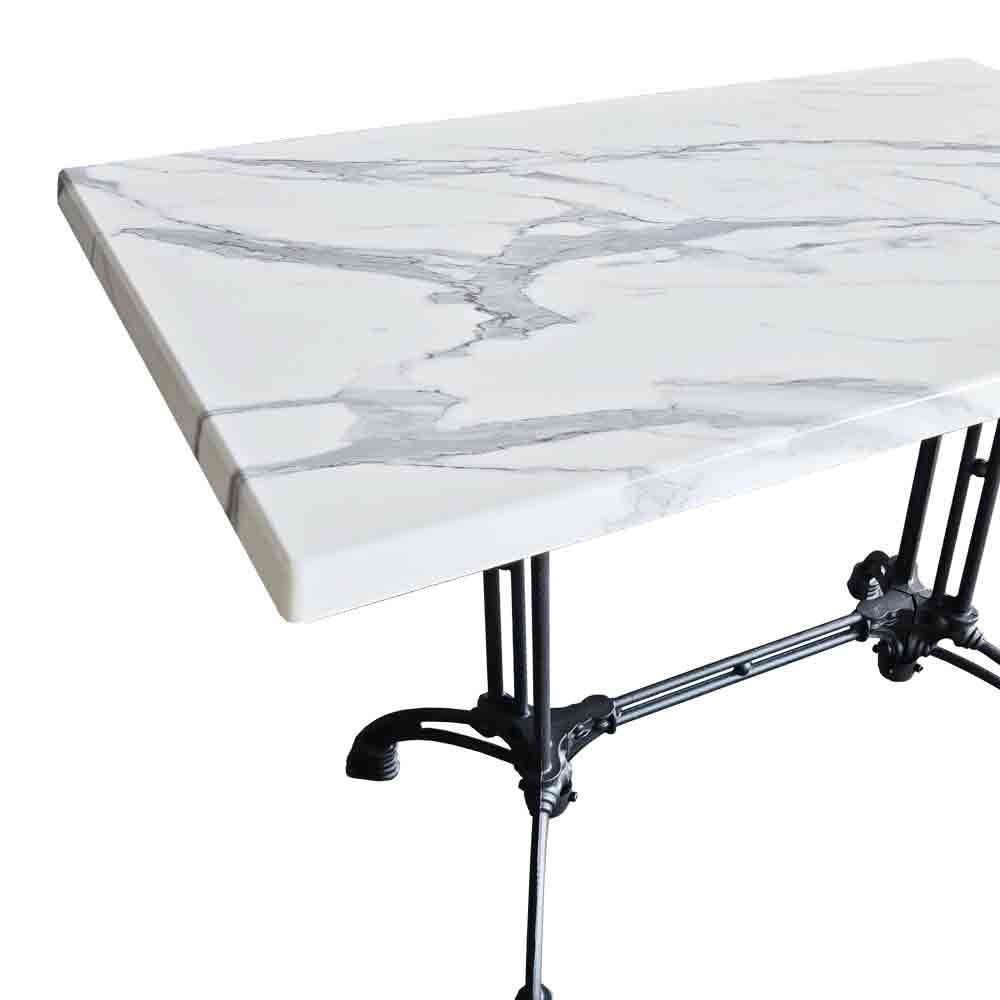 Milano cafe table,table top & cast iron stand - rectangle 1 cafe table