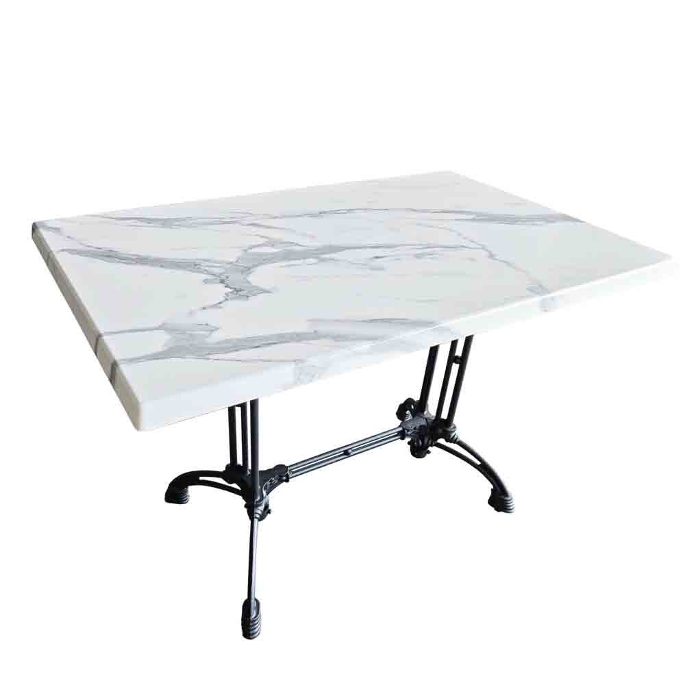Milano cafe table,table top & cast iron stand - rectangle 2 Milano cafe table,table top & cast iron stand - rectangle - Image 2