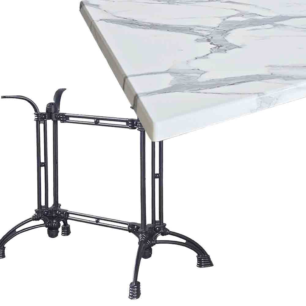 Milano cafe table,table top & cast iron stand - rectangle 5 Milano cafe table,table top & cast iron stand - rectangle - Image 5